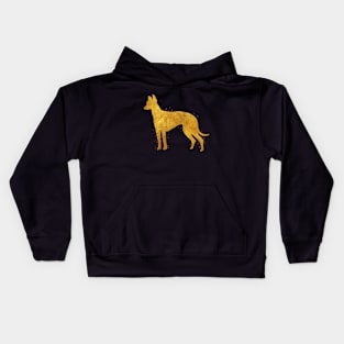 greyhound golden art Kids Hoodie